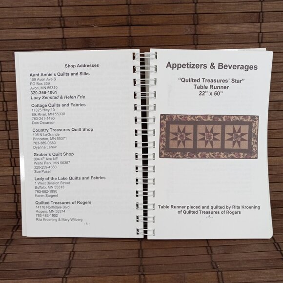 Row By Row Patterns Recipes Minnesota 2001 Wild West Shop Hop Quilt Shops Cookbo - Picture 3 of 8